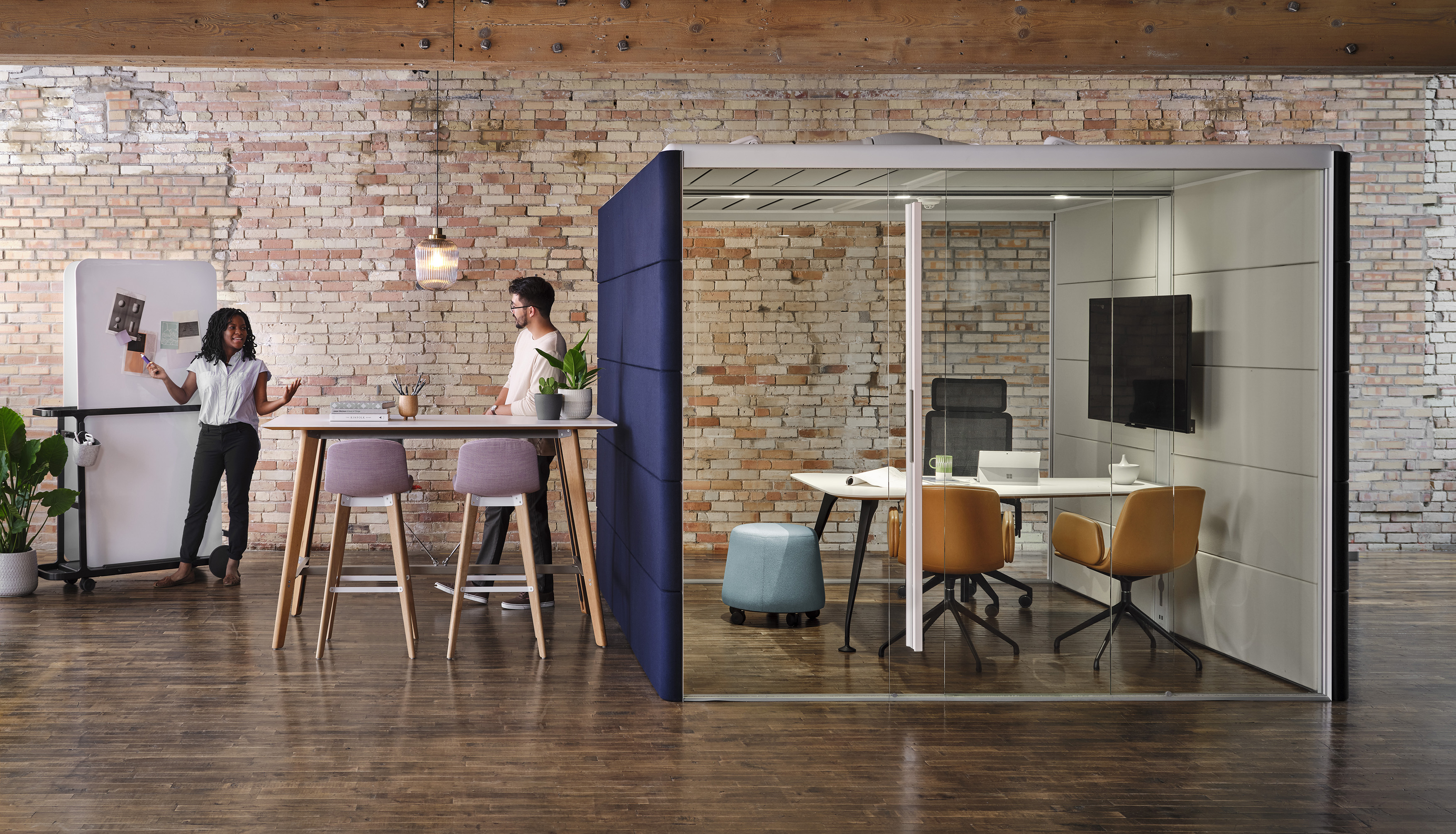 Think Furniture Inspiration By Area - Hybrid Work Zone - Orangebox